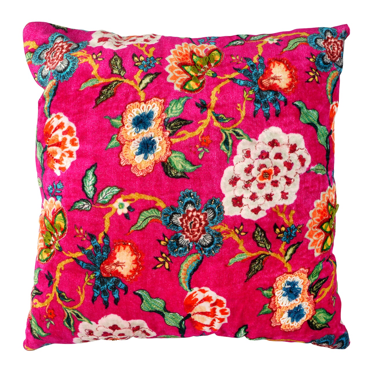 Coussin décoratif floral rose de 45,7 x 45,7 cm Softline d’Ashland